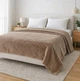 Плед мягкий на диван и кровать Cozy Touch LUX 200х230 см (Евро), теплый фактурный плед-покрывало Капучино - изображение 1