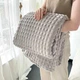 Плед мягкий на диван и кровать Soft Square LUX 200х230см (Евро), теплый фактурный плед-покрывало Серый - изображение 5