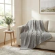 Плед мягкий на диван и кровать Honey Soft LUX 150х200см (полуторный), теплый фактурный плед-покрывало Серый - изображение 5
