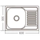 Мийка кухонна ZERIX Z6350-06-160E (satin) (ZM0561) (00149423) - изображение 3