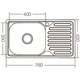 Мийка кухонна Zerix Z7642-08-180E (Satin) (ZX1602) (00149498) - зображення 3
