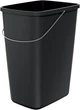 Мусорное ведро Prosperplast Compacta Q basic прямоугольное с металлической ручкой 12 л Черное (5905197462479) - изображение 1