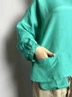 Жіноча сорочка оверсайз з кишенями вільного силуету KAPTSOVA MKKS9025-2 - Oversize 42/52, Зелений - зображення 3