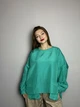Жіноча сорочка оверсайз з кишенями вільного силуету KAPTSOVA MKKS9025-2 - Oversize 42/52, Зелений - зображення 4
