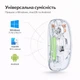 Бездротова миша Bluetooth + 2.4G, прозора RGB, акумуляторна, тиха, 1600 DPI, для ноутбука та ПК - зображення 4