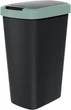 Відро для сміття Prosperplast Compacta Q прямокутне з кришкою 45 л Чорний/Зелений (5905197460918) - зображення 1