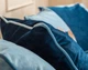 Дитячий диван для хлопчика MeBelle DORRIE&nbsp;90х190 з висувними ящиками, синій, блакитний велюр, рогожка - зображення 5