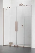 Душові двері RADAWAY Furo Brushed Copper DWD 160 см скло прозоре 10108438-93-01+10111392-01-01 - зображення 1