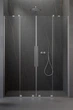 Душові двері RADAWAY Furo Brushed Nickel DWD 160 см скло прозоре 10108438-91-01+10111392-01-01 - зображення 1