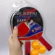 Ракетки для настільного тенісу з мʼячиками на блістері KEPAI KP-0235 - изображение 2