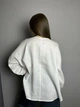 Женская блуза льняная оверсайз с накладными карманами KAPTSOVA MKKS9025-3 - Oversize 42/52, Білий - изображение 5