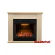 Каминокомплект IDaMebel Agata молочный дуб (1005x888x283) с камином Royal Goodfire 26 с обогревом, звуком, дровами и кирпичами - изображение 1