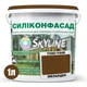Цветная Фасадная Силиконовая Краска «Силиконфасад» SkyLine 7020-Y30R (C) Меларден 1л - изображение 2