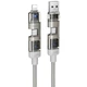 Дата кабель HOCO U151 Goldsmith 4in1 Type-C to USB/Type-C to Lightning 240W (1.2m) (Gray) (249923) - зображення 1