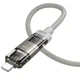 Дата кабель HOCO U151 Goldsmith 4in1 Type-C to USB/Type-C to Lightning 240W (1.2m) (Gray) (249923) - зображення 3