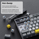 Дротова механічна клавіатура Ajazz AK820 Sea Salt Switch Black (AK820-SS-BGY) - зображення 11