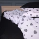 Простынь MirSon Бязь Kids Time 17-0669 Black and White Love 150х200 см (2200010180589) - изображение 1