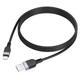 Кабель для заряджання та передачі даних USB Hoco X109 Silicone 2.4A USB to Lightning 3m Black - зображення 3