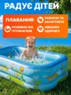 Детский надувной бассейн 120х90см прямоугольный с мягким дном, портативный игровой лягушатник для детей, водная зона для дома и дачи, Голубой - изображение 4