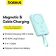Павербанк Baseus Magnetic Mini 10000mAh 30W з бездротовою зарядкою Qi 15W функцією MagSafe 3A QC3.0+PD3.0 (P1002210B333-00) Blue - зображення 14
