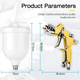 Пневматический краскораспылитель HVLP с верхним бачком 600 мл, форсунка 1.3 мм , комплект с аксессуарами (0958) - изображение 2