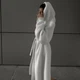 Кардиган из альпаки с капюшоном белый S-L (с230- 289) - изображение 2