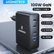 Сетевое зарядное устройство Asometech 100W GaN Fast USB Charger 3C1A (RCE-10001) - изображение 2