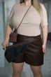 Кожаная юбка-шорты шоколад 62-64 (с84- 946) - изображение 6