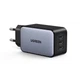Мережевий зарядний пристрій UGREEN X556 65W GaN Fast Charger 3-Port Type-C Space gray - зображення 1