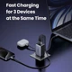 Мережевий зарядний пристрій UGREEN X556 65W GaN Fast Charger 3-Port Type-C Space gray - зображення 8