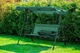 Садова гойдалка з навісом JUST GARDEN RELAX "Зелена" - тримісна, класичний дизайн, посилений каркас, легка в догляді тканина, м'який матрац на сидінні та спинці - зображення 2