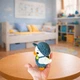 Мягкая плюшевая игрушка Утенок 12 см белый в зеленом комбинезоне и кепке вязаный крючком амигуруми - изображение 3