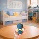 Мягкая плюшевая игрушка Утенок 12 см белый в зеленом комбинезоне и кепке вязаный крючком амигуруми - изображение 4
