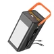 Повербанк Hoco DB49 Action 100000mAh 22.5w швидка зарядка, ліхтар, вбудовані кабелі Чорний - зображення 1