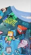 Дитяча піжама Minecraft (Майнкрафт) для хлопчика стретч-кулір 116 синій - зображення 4