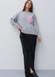 Женский вязанный джемпер с розовым карманом Arjen Серый 12917 One size (на укр 44-50) - изображение 4