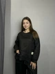 Женская блуза льняная оверсайз с накладными карманами KAPTSOVA MKKS9025-3 - Oversize 42/52, Чорний - изображение 1