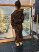 Костюм худи и брюки джогеры для девочки леопардовые, 110 см - изображение 6