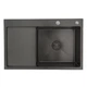 Кухонна мийка GAPPO GS7850-6R 780x500 мм, поверхня PVD, чорна - зображення 3