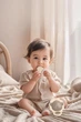Подарочный набор погремушек и прорезывателей Julebaby для младенцев 8 шт Бежевый 89472 - изображение 3