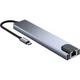Концентратор Dynamode USB-C 8-in-1 HDMI 4K30Hz + 1xRJ45 + 1xUSB 3.0 + 1xUSB 2.0 + 1xUSB-C PD (BYL-2017L) - зображення 3