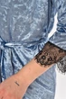 Халат женский велюровый тёмно-голубого цвета Fashion размер 44 (212283) - изображение 4