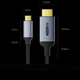 Кабель-переходник USB Type-C на HDMI 4K 60Hz 2 м ZX167 металлический в оплетке черный (HDMIC4K-2m ) - изображение 2