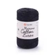 Шнур плетений з люрексом YarnArt macrame cotton Lurex 2мм чорний (№722) - изображение 1