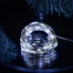 Гирлянда светодиодная роса 10м USB 100 LED белый провод новогодний декор для дома интерьер - изображение 1