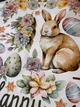 Набор пасхального декора Наклейки Кролик яйца цветы Happy Easter Набор S 55х70см матовая - изображение 10