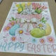 Набор пасхальных наклеек Happy Easter Кролик с букетом (зайцы тюльпаны яйца) Набор S 55х75см матовая - изображение 7