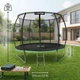 Батут Outtec Premium 10ft (312 см) черно-зеленый с внутренней сеткой: до 150 кг, для детей, взрослых, дачи, улицы - изображение 1