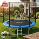 Батут Funfit 8ft (252 см) синий с внешней сеткой и лестницей: до 120 кг, для детей, взрослых, дачи, улицы - изображение 1