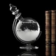 Барометр Штормгласс RESTEQ большой глобус, капля Storm Glass на стеклянной подставке, декоративный и метеорологический прибор для - изображение 3